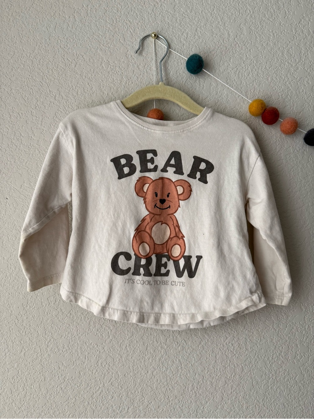 Zara teddy bear long sleeve tee
